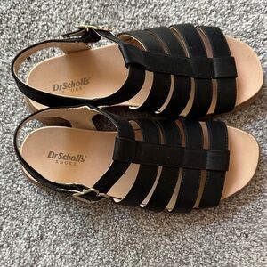 Dr. Scholl's Black Strappy Sandals